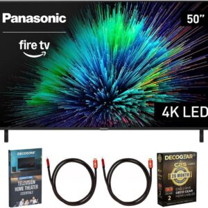 Panasonic TV-50W70BP W70 Series 50 inch LED 4K Ultra HD Smart Fire TV Bundle with 2X 6FT Universal 4K HDMI Cable, Theater Essentials and CPS Exclusive 26 Month Protection Pack (BEACH-CPS-26M500ATV)