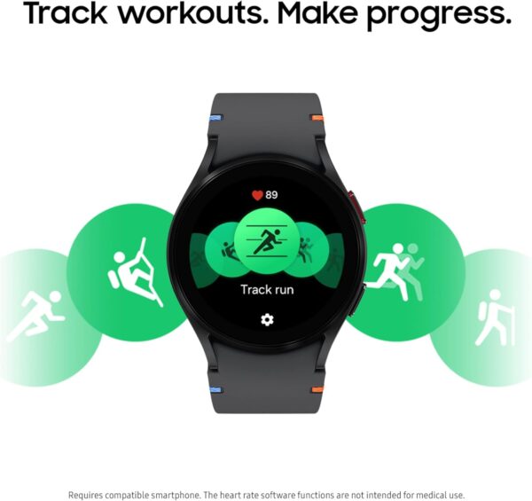 SAMSUNG Galaxy Watch FE 40mm LTE AI Smartwatch w/Fitness Tracking, BIA Sensor, Personalized HR Zones, Heart Rate Tracker, Sleep Monitor, 2024, Black [US Version, 1Yr Manufacturer Warranty] - Image 2