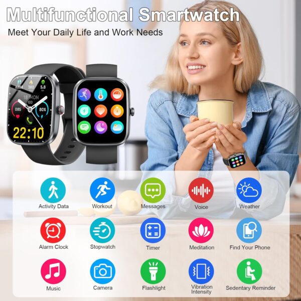 Smart Watch for Men Women (Answer/Make Call), 2025 New 1.91" HD SmartWatch, Fitness Watch with 120+ Sport Modes, IP68 Waterproof, Pedometer, Heart Rate/Sleep Monitor, Activity Tracker for Android iOS - Image 6