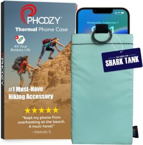 Read more about the article PHOOZY Thermal Phone Case – Apollo II Series : Cell Phone Pouch with AGION Lining Prevents Overheating, Extends Battery Life, Provides Drop Protection and Floats in Water (Large-Seafoam)