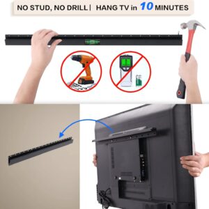 No Drill Drywall TV Mount, No Stud TV Wall Mount for Most Brand 22-55 Inch TVs up to 100 lbs, Easy Install No Stud Studless TVs Wall Mount, Include All Hardware-New Level Bubble Meter