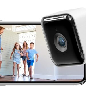 GNCC Indoor Security Camera Dog Camera 1080P Motion Detection, Cameras for Home Security with 2-Way Audio Siren, Night Vision, Cloud & SD Card Storage, Works w/Alexa & Google Home, 2.4G WiFi(only), C2