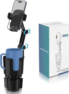 Read more about the article Phone Holders for Your Car Cupholder, 2 in 1 Cell Phone Holder Mount with Cup Holder Expandable Base, 360 Degree Rotating Neck, Fits All 4-7″ Smartphones and Most Bottles, 1 Pack