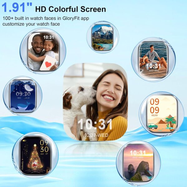 Smart Watch for Men Women (Answer/Make Call), 2025 New 1.91" HD SmartWatch, Fitness Watch with 120+ Sport Modes, IP68 Waterproof, Pedometer, Heart Rate/Sleep Monitor, Activity Tracker for Android iOS - Image 2