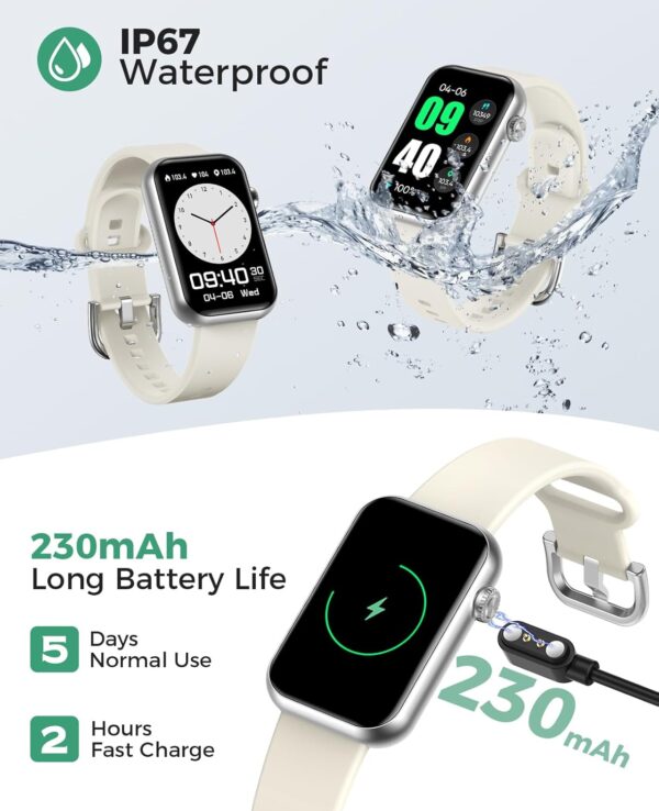 Smart Watch Fitness Tracker (Answer/Make Call), 24/7 Heart Rate Spo2 Blood Pressure Monitor Sleep Tracker, 114 Sports Modes Pedometer Calorie Step Tracker, Waterproof Activity Tracker for Men Women - Image 5
