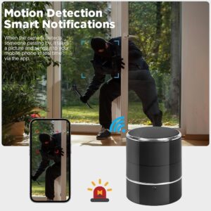 SOPKVL Bluetooth Speaker Camera – HD 1080P Wireless Camera – WiFi Cam with 240° Ultra Wide Angle Lens – Supports WiFi Bluetooth connectivity.