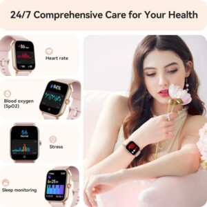 Smart Watch for Women Android & iPhone, Alexa Built-in, IP68 Waterproof Activity Fitness Tracker with Bluetooth Call (Answer/Make), 1.8″ Smartwatch with Heart Rate/SpO2/Sleep Monitor, 100+ Sports Mode