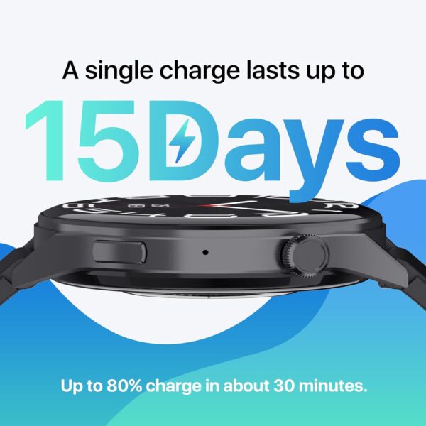 AI ChatGPT Translator Watch, Fitness Tracking, Heart Rate & Sleep Monitor, OLED Display, Titanium Alloy IP68 Waterproof, Multi-Sport Modes, Black - Image 6
