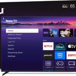 Roku Smart TV 2025 – 65-Inch Pro Series, Mini-LED TV – RokuTV with Backlit Voice Remote Pro – Flat Screen 4K QLED Television with 120Hz Refresh Rate & Dolby Vision IQ, Live News, Sports, Entertainment