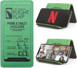 Read more about the article Airplane Phone Holder, Flexible Cell Phone Holder, Folding Cellphone Stand for Desk, Bed, Office, Treadmill – Airplane Accessories Long Flight Travel – Plane Essentials (Original Green)
