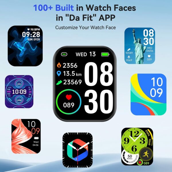 Smart Watch(Answer/Make Call), 1.85'' HD Smartwatch for Men Women, 2025 Fitness Tracker with 100+ Sport Modes, Heart/Sleep Monitor/Pedometer IP68 Waterproof Fitness Watch for Android iOS Rose Gold - Image 2
