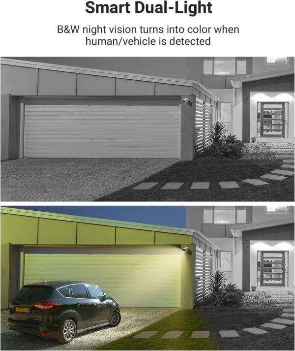 ANNKE 8CH 3K Security Camera System with Audio/Mic, 8 Channel Surveillance AI DVR and 4X 5MP 2960 * 1665 CCTV Cams with Dual Light, Human/Vehicle Detection, IP67, Color Night Vision, 2TB Hard Drive - Image 4