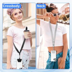 Read more about the article SS Phone Lanyard, 2× Adjustable Phone Neck Strap, 4 × Phone Patches, Universal Multifuctional Cell Phone Lanyards Compatible with Most Smartphones, Black Grey