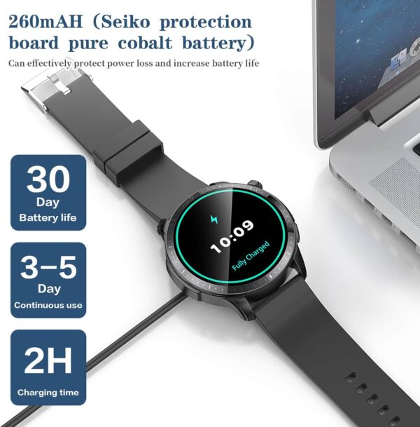 Smart Watch for Men Women,1.39" Round Smartwatch (Answer/Make Call), Blood Pressure/Heart Rate/Blood Oxygen/Sleep Monitor,110+ Sport Modes Fitness Tracker,IP67 Waterproof Watch for Android iOS - Image 6