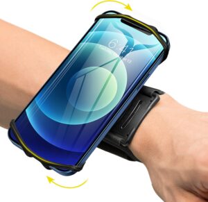 Read more about the article VUP Wristband Phone Holder, 360° Rotatable Forearm Armband for iPhone 15/14/13/Pro Max/Pro/Mini/12/11/SE 2020/Xs/XR/X/8/7/Plus, Fits All 4-6.7 Inch Smartphones (Black-Small)