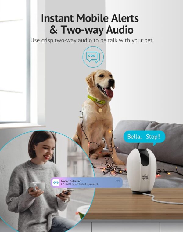 LaView Pan/Tilt Security Camera for Baby Monitor with Phone App (2 Pack+2 32GB SD Cards), 1080P WiFi Pet Camera Indoor, 360° Home Security Camera with Motion & Sound Detection, Two-Way Audio - Image 9
