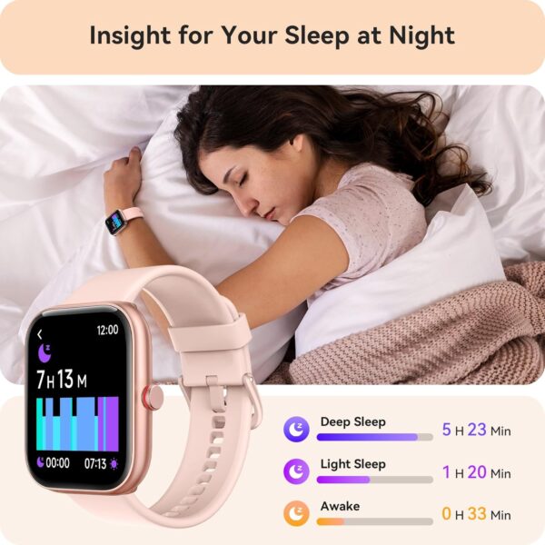 Smart Watch for Women, Smartwatch for iPhone & Android Bluetooth (Answer/Call) Built-in Alexa, 1.91" HD Fitness Tracker with 105+ Sport Modes, IP68 Waterproof, Sleep/Heart Rate/SpO2/Stress Monitor - Image 4