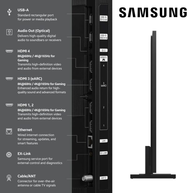 Samsung 75-Inch Class Neo QLED 8K QN900F Series, Vision AI, Mini LED Smart TV (2025 Model, 75QN900F) Neo Quantum HDR 8K Pro, Object Tracking Sound + w/Dolby Atmos, Glare Free, Alexa Built-in - Image 3