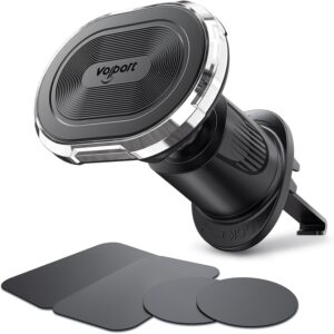 Read more about the article volport Magnetic Phone Mount for Car Vent: [Strong Magnet Clip Hook] Air Vent Holder for iPhone 16/15/14/13/12 Pro Max Plus Samsung S24 Ultra S24+ All Cell Phone & Tablets (Sliver)