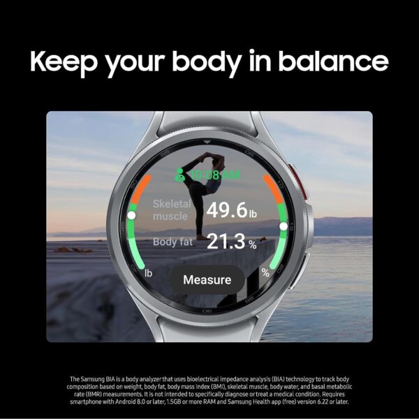 SAMSUNG Galaxy Watch 6 Classic 47mm Bluetooth Smartwatch, Rotating Bezel, Fitness Tracker, Personalized HR Zones, Advanced Sleep Coaching, US Version, Black (Renewed) - Image 5
