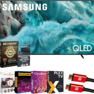 Samsung 75″ QLED Q7F 4K Smart TV (2025) Vision AI, Quantum HDR | CPS Exclusive 26 Month Protection, 2X HDMI Cables, Premiere Movies Streaming & Deco Gear Complete Home Theater Beginner’s Guidebook