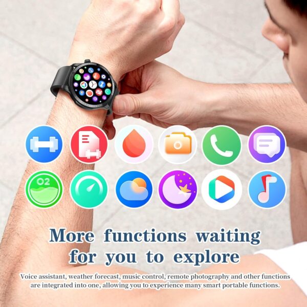 Smart Watch for Men Women,1.39" Round Smartwatch (Answer/Make Call), Blood Pressure/Heart Rate/Blood Oxygen/Sleep Monitor,110+ Sport Modes Fitness Tracker,IP67 Waterproof Watch for Android iOS - Image 7