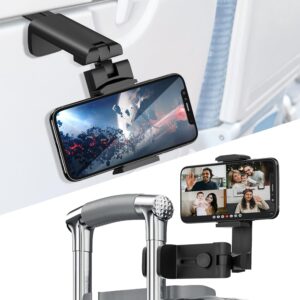 Read more about the article Universal Airplane Travel Phone Holder: Travel Essentials Phone Mount for Desk with Multi-Directional 360 Degree Rotation, Trip Accessories Must Haves Phone Holder for Flying, Table