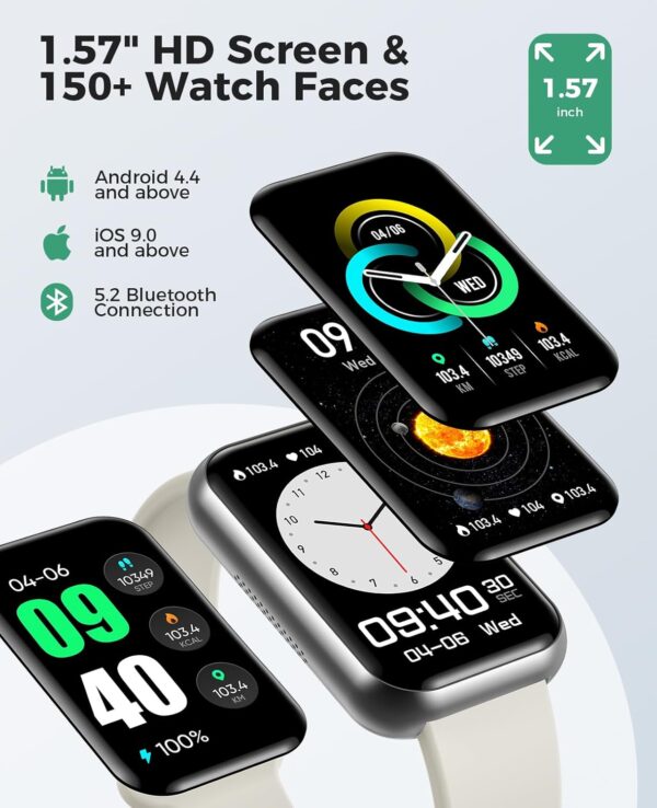 Smart Watch Fitness Tracker (Answer/Make Call), 24/7 Heart Rate Spo2 Blood Pressure Monitor Sleep Tracker, 114 Sports Modes Pedometer Calorie Step Tracker, Waterproof Activity Tracker for Men Women - Image 6