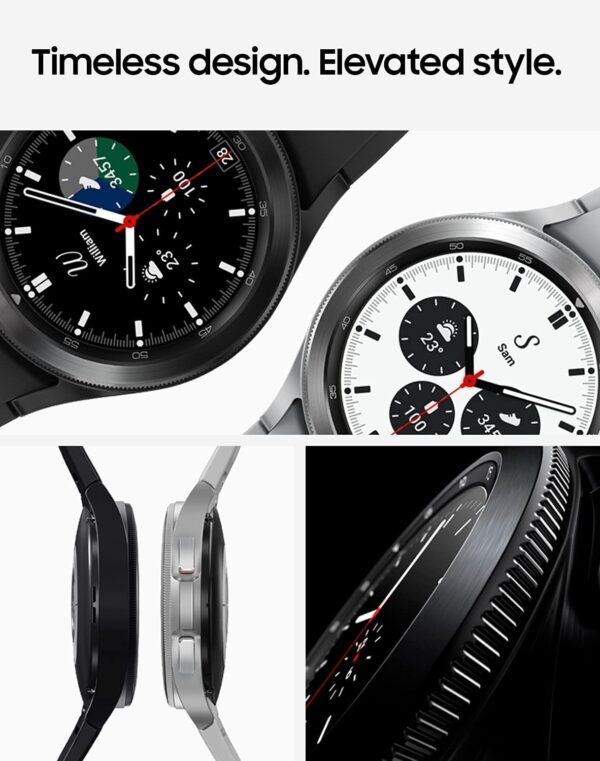 SAMSUNG Galaxy Watch 4 Classic 46mm Smartwatch with ECG Monitor Tracker for Health, Fitness, Running, Sleep Cycles, GPS Fall Detection & Bluetooth, US Version, Black - Image 7