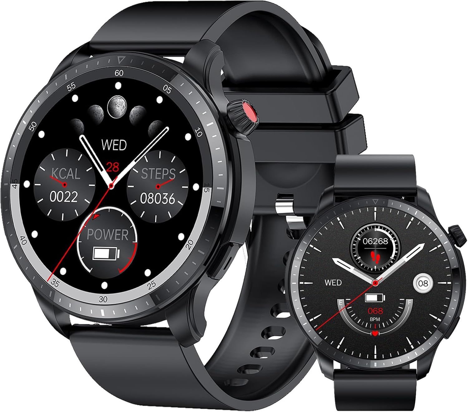 Smart Watch for Men Women,1.39" Round Smartwatch (Answer/Make Call), Blood Pressure/Heart Rate/Blood Oxygen/Sleep Monitor,110+ Sport Modes Fitness Tracker,IP67 Waterproof Watch for Android iOS