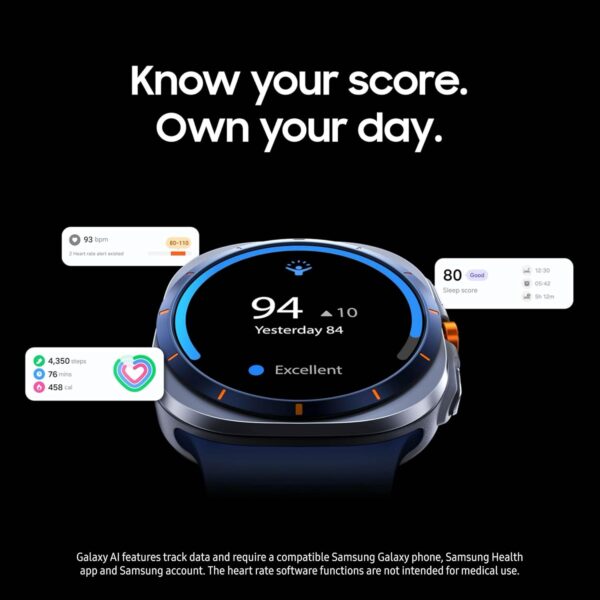 Samsung Galaxy Watch Ultra (2025) 47mm LTE Smartwatch + Gift Card, Titanium Casing, Advanced Sleep Coaching, Running Coach, Energy Score, GPS, Titanium White [US Version, 2 Yr Warranty] - Image 7