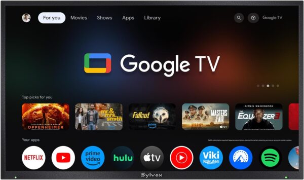 SYLVOX Outdoor TV, 55 inch 2000 Nit High Brightness Smart TVs, 4K Sunlight Readable Display, IP55 Waterproof, Smart TV for Outdoor Households or Commercial Places (Pool Pro 2.0/2024) - Image 2