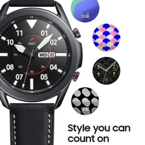 Samsung Galaxy Watch 3 (45mm, GPS, Bluetooth) Smart Watch with Advanced Health Monitoring, Fitness Tracking, and Long Lasting Battery – Mystic Black (Renewed)