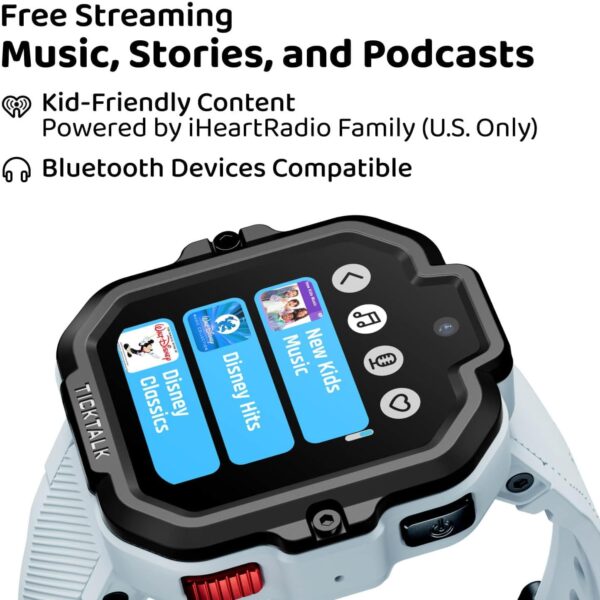 TickTalk 5 - Kids Smart Watch with GPS Tracker, Video Calling, SOS, & Parental Controls | Smartwatch with Free Music, Texting, Kid Phone Call and Text, Boys & Girls - 4G Smart Watch for Kids 3-12 - Image 6