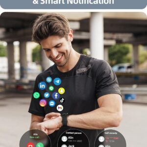Parsonver Smart Watch for Men Women(Answer/Make Calls), HD Screen Fitness Tracker IP68 Waterproof 100+ Sport Modes, Heart Rate Sleep Monitor, Pedometer, Smartwatch for Android Phones/iPhone Compatible