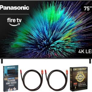 Panasonic TV-75W70BP W70 Series 75 inch LED 4K Ultra HD Smart Fire TV Bundle with 2X 6FT Universal 4K HDMI Cable, Theater Essentials and CPS Exclusive 26 Month Protection Pack BEACH-CPS-26M1000ATV