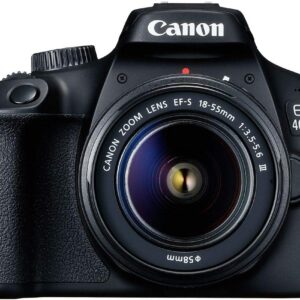 Canon EOS 4000D / Rebel T100 DSLR Camera 18-55mm Zoom Lens + ZeeTech Accessory Bundle with SanDisk 32GB Memory Card, Cleaning Starter Kit, High Speed Memory Card Reader (Renewed)