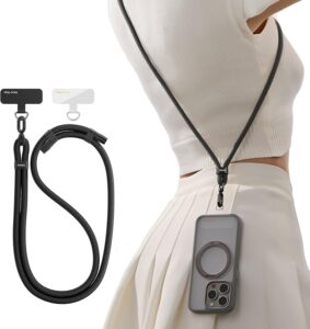 Read more about the article TORRAS Phone Lanyard Crossbody with 2 Phone Tabs, Adjustable Anti Theft Phone Strap for All Phones, Premium Metal Buckles, Skin-Friendly, Universal Cell Phone Neck lanyard for Travel Essentials, Black