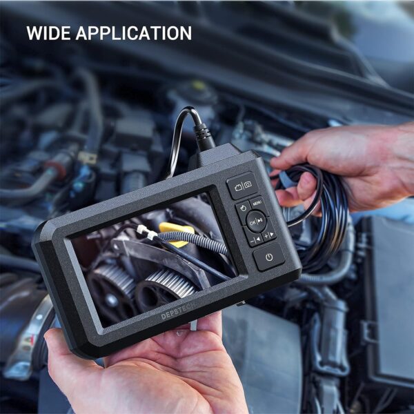 DEPSTECH Dual Lens Industrial Endoscope, 1080P Digital Borescope Inspection Camera, 7.9mm IP67 Waterproof Sewer Camera with 4.3" LCD Screen, 7 LED Lights, 16.5FT Semi-Rigid Cable, 32GB Card-Black - Image 7