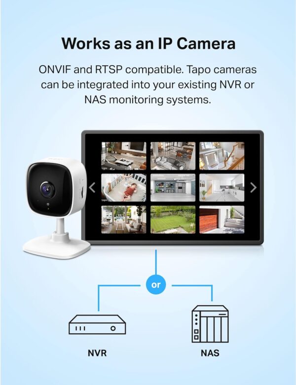 TP-Link Tapo 2K Security Camera for Baby Monitor, Dog Camera w/Motion Detection, 2-Way Audio Siren, Night Vision, Cloud & SD Card Storage, Works w/Alexa & Google Home, 4-Pack (Tapo C110P4) - Image 6