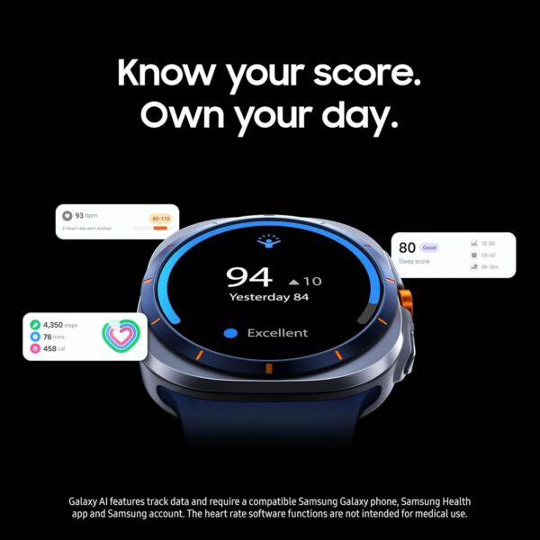 Samsung Galaxy Watch Ultra (2025) 47mm LTE Smartwatch + Gift Card, Titanium Casing, Advanced Sleep Coaching, Running Coach, Energy Score, GPS, Titanium Gray [US Version, 2 Yr Warranty] - Image 7