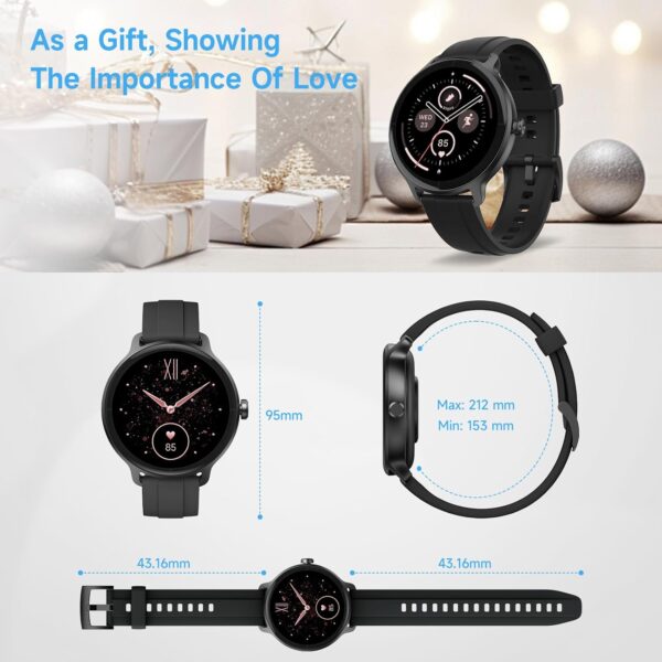YMZ Smart Watch for Men Women, 1.27" HD Touchscreen Fitness Tracker, Bluetooth Calling, 100+ Sports Modes, Sleep Monitor, IP68 Waterproof, Compatible with Android & iPhones - Image 9
