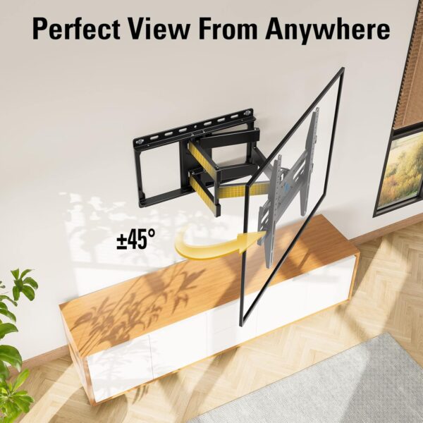 Mounting Dream TV Wall Mount for 32-65 Inch Television,Mount with Swivel and Tilt, Full Motion Bracket with Articulating Dual Arms, Fits 16inch Studs, Max VESA 400X400 mm, 99lbs, MD2380 - Image 4