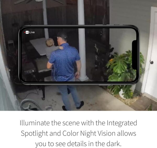 Arlo Essential Security Camera 2K |Outdoor - Indoor | 2nd Gen | Wireless with Spotlight, 2-Way Audio, Color Night Vision, Live Stream, Motion Activation, Real Time Notifications, Wide Angle - White - Image 3