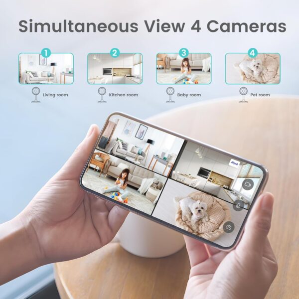 litokam Indoor Cameras for Home Security with Night Vision, Pet Camera with Phone App, 2K Indoor Security Cam, Motion Detection, 2-Way Audio, WiFi Home Camara, Baby Monitor Work with Alexa - Image 9