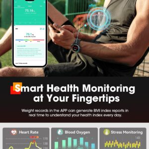 Smart Watches for Men, Bluetooth Call Military Smart Watch, Waterproof Fitness Tracker with Heart Rate/Blood Oxygen/Sleep Monitor/124 Sports Modes, Tactical Watch for Android Phones & iPhone (Black)