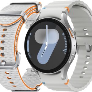 SAMSUNG Galaxy Watch 7 44mm LTE AI Smartwatch + Free Band, Energy Score, Wellness Tips, Heart Rate Tracking, Sleep Monitor, Fitness Tracker, 2024, Silver [US Version, 1Yr Manufacturer Warranty]