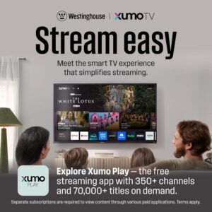 Westinghouse 43-inch Smart TV, FHD 1080P Xumo TV w/Voice Remote, Flat Screen LED Television w/Apple HomeKit, Wi-Fi & Mobile Connectivity
