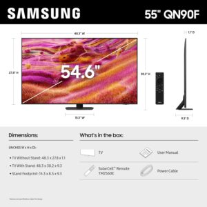 Samsung 55-Inch Class Neo QLED 4K QN90F Series, Vision AI, Mini LED Smart TV (2025 Model, 55QN90F) Neo Quantum HDR+, Object Tracking Sound+ w/Dolby Atmos, Glare Free, Gaming Hub, Alexa Built-in