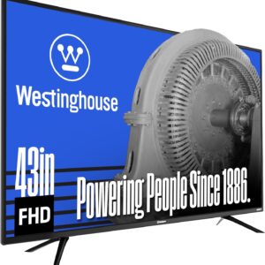 Westinghouse 43-inch Smart TV, FHD 1080P Xumo TV w/Voice Remote, Flat Screen LED Television w/Apple HomeKit, Wi-Fi & Mobile Connectivity